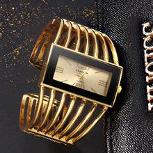 Load image into Gallery viewer, CANSNOW Womens Luxury Rose Gold Bangle Bracelet Watch