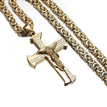 Load image into Gallery viewer, Jesus Crucifixion Cross Pendant Necklace - Stainless Steel Chain