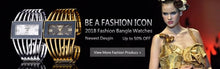 Load image into Gallery viewer, CANSNOW Womens Luxury Rose Gold Bangle Bracelet Watch