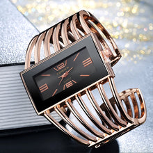 Load image into Gallery viewer, CANSNOW Womens Luxury Rose Gold Bangle Bracelet Watch
