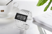 Load image into Gallery viewer, CANSNOW Womens Luxury Rose Gold Bangle Bracelet Watch