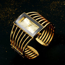 Load image into Gallery viewer, CANSNOW Womens Luxury Rose Gold Bangle Bracelet Watch