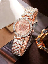Load image into Gallery viewer, 6 Piece Luxury Rose Gold Rhinestone Jewelry Set