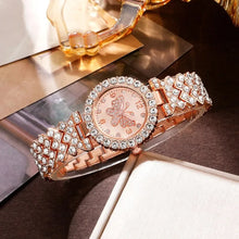 Load image into Gallery viewer, 6 Piece Luxury Rose Gold Rhinestone Jewelry Set