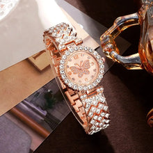 Load image into Gallery viewer, 6 Piece Luxury Rose Gold Rhinestone Jewelry Set