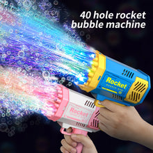 Load image into Gallery viewer, Rocket Launcher Handheld Portable LED Light Bubble Gun