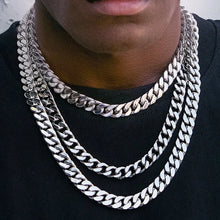 Load image into Gallery viewer, Men's 8MM-14MM Stainless Steel Cuban Chain Necklace