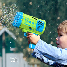 Load image into Gallery viewer, Rocket Launcher Handheld Portable LED Light Bubble Gun