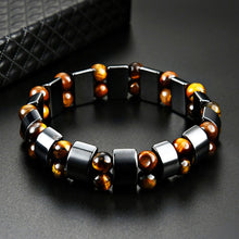 Load image into Gallery viewer, Double Hematite Tiger's Eye Bracelets