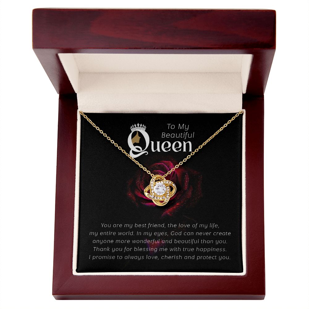Mother's Day Gift For My Queen - Beautiful! Love Knot Necklace