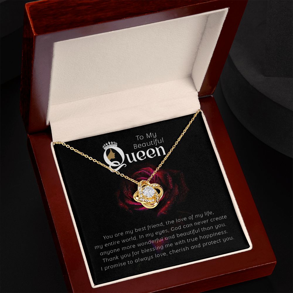 Mother's Day Gift For My Queen - Beautiful! Love Knot Necklace