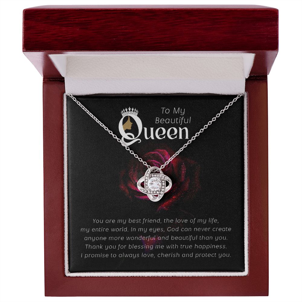 Mother's Day Gift For My Queen - Beautiful! Love Knot Necklace
