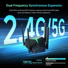 Load image into Gallery viewer, 1200Mbps WiFi 6 Repeater 2.4G/5G Extender Signal Booster