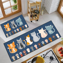 Load image into Gallery viewer, VIKAMA 2-Piece Minimalist Kitchen Rug Set