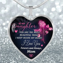 Load image into Gallery viewer, Gift For Daughter - Inspirational Letter Love Heart Shape Necklace