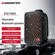 Load image into Gallery viewer, Monster M3 Magnetic Clip-On Mini Wireless Bluetooth Speakers
