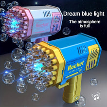 Load image into Gallery viewer, Rocket Launcher Handheld Portable LED Light Bubble Gun