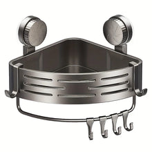 Load image into Gallery viewer, Triangular Space-Saving Suction Cup Bathroom Storage Shelf