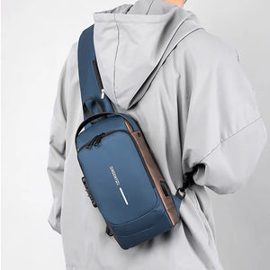 Waterproof USB Anti-Theft Crossbody Shoulder Bag