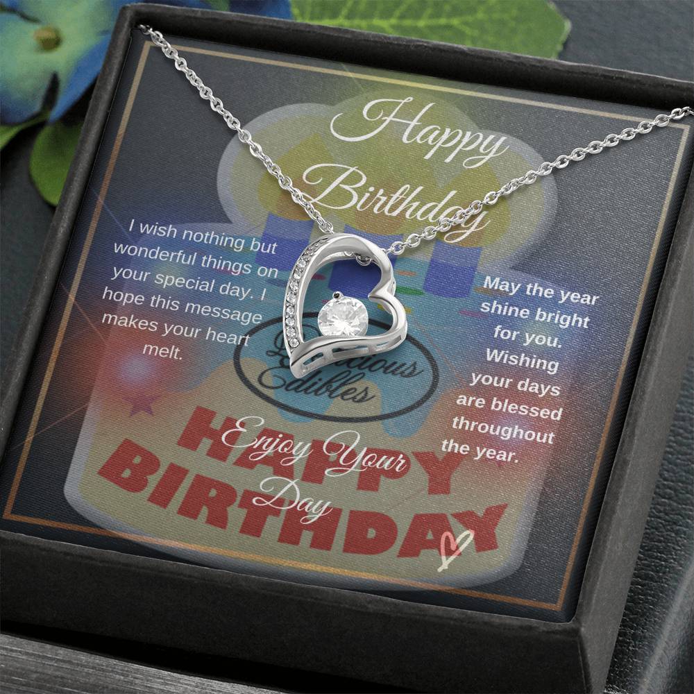Gift For Her Birthday - Beautiful! Always Love Heart Necklace