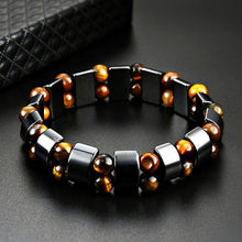 Load image into Gallery viewer, Double Hematite Tiger&#39;s Eye Bracelets