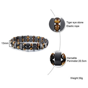 Double Hematite Tiger's Eye Bracelets