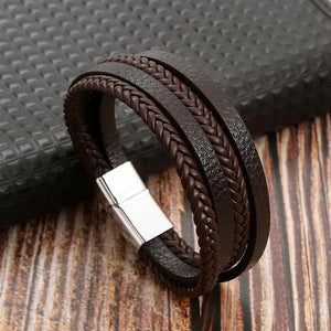 Stylish! Tiger Eye Multi Layer Leather Bracelet ( Buy 2 Get 2% Off!!)