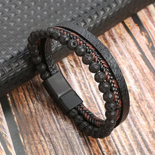 Load image into Gallery viewer, Stylish! Tiger Eye Multi Layer Leather Bracelet ( Buy 2 Get 2% Off!!)