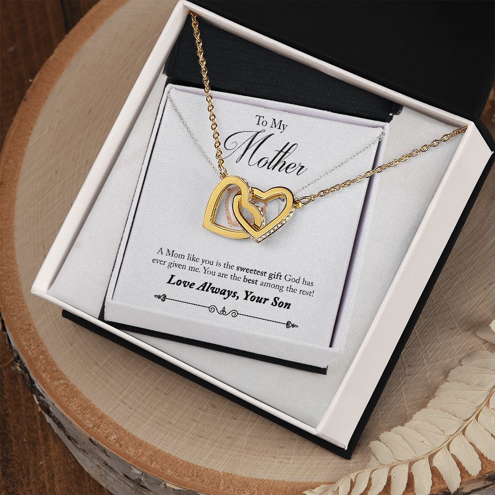 Gift For Mother - The Best Interlocking Hearts Necklace