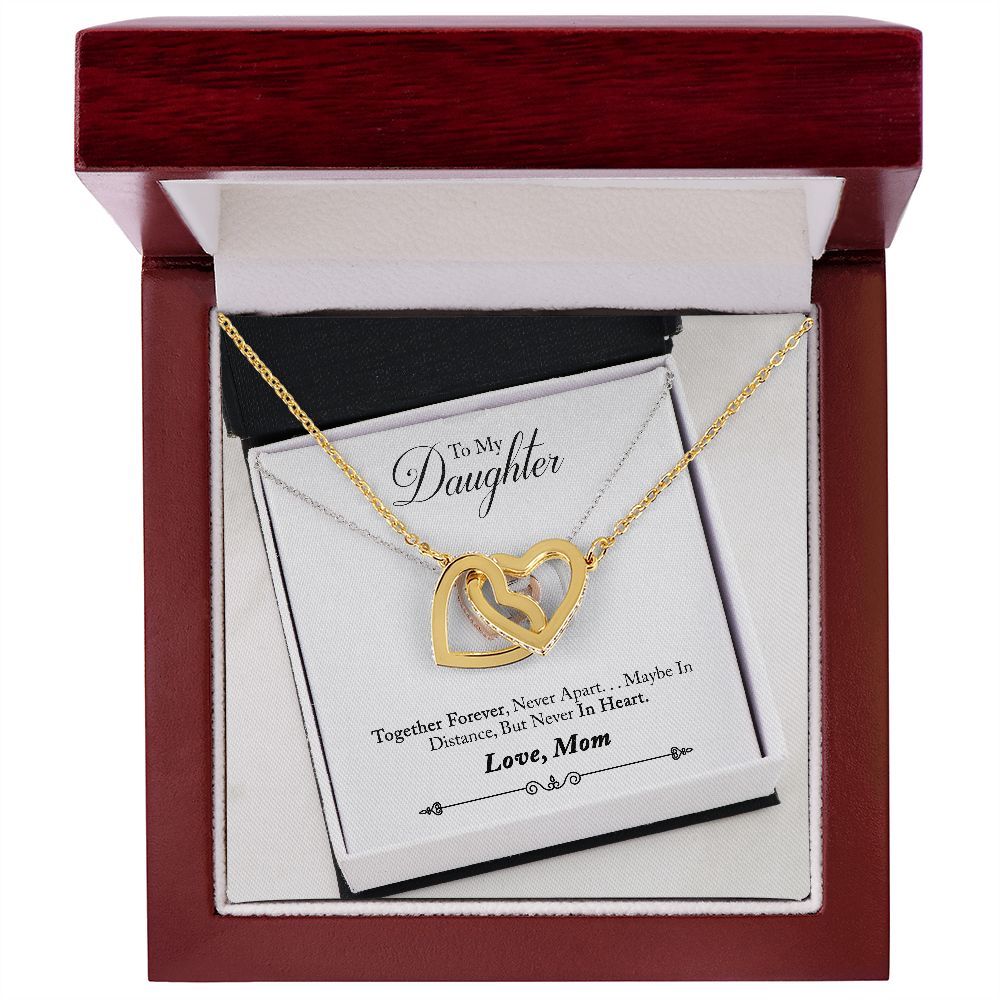Gift For Daughter - Gorgeous! Together Forever Interlocking Hearts Necklace