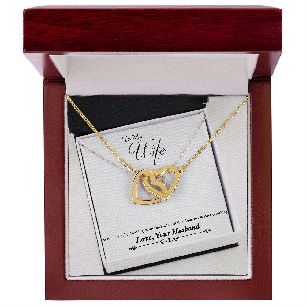 Gift For Wife - We're Everything Interlocking Hearts Necklace