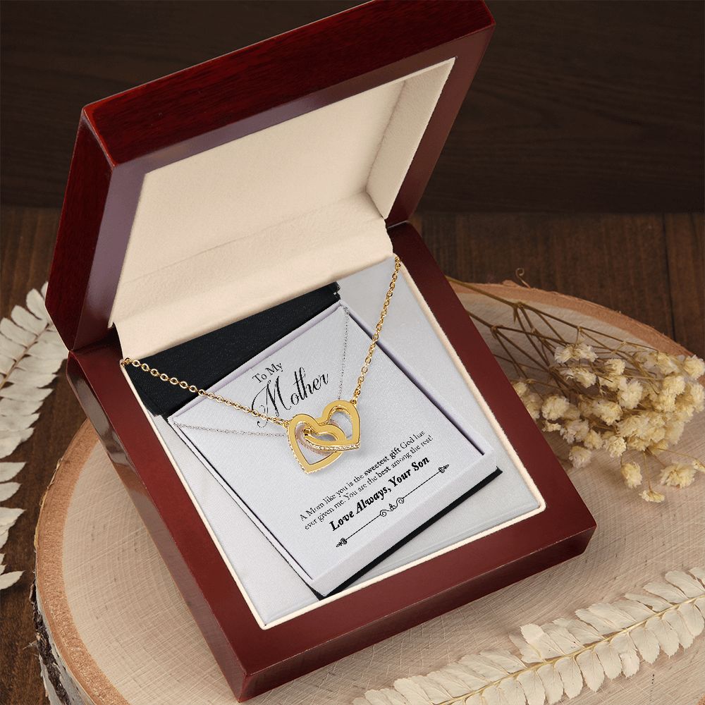 Gift For Mother - The Best Interlocking Hearts Necklace