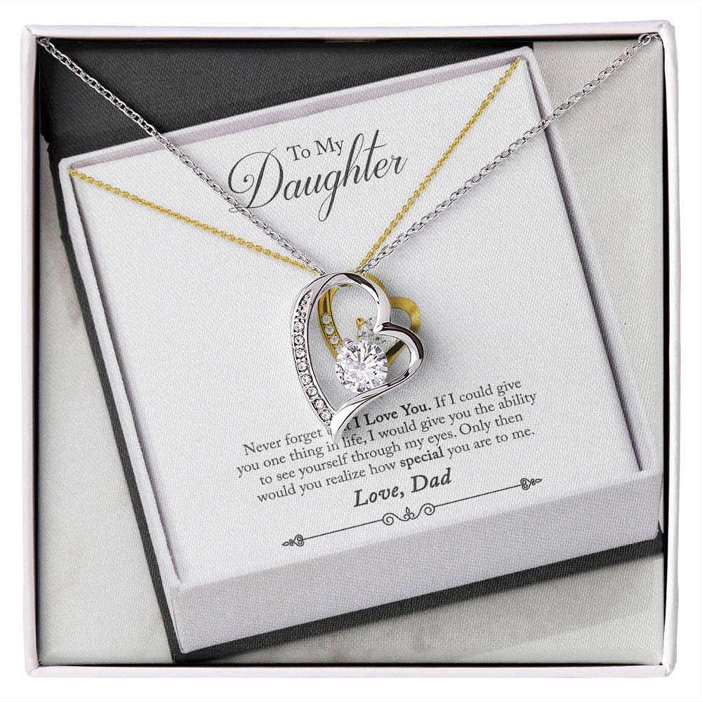 Gift For Daughter -  Gorgeous! I love You! Love Heart Necklace