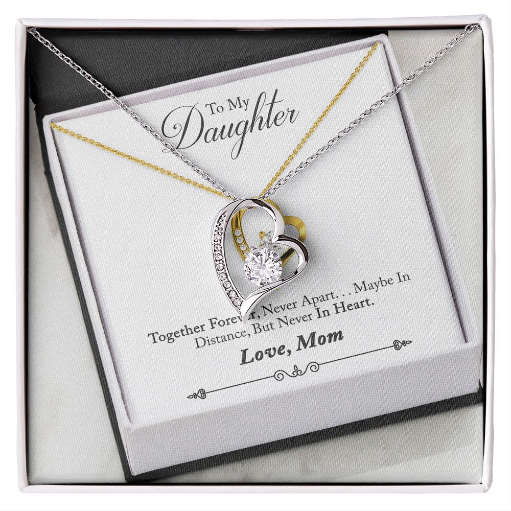 Gift For Daughter - Beautiful! Together Forever Love Heart Necklace