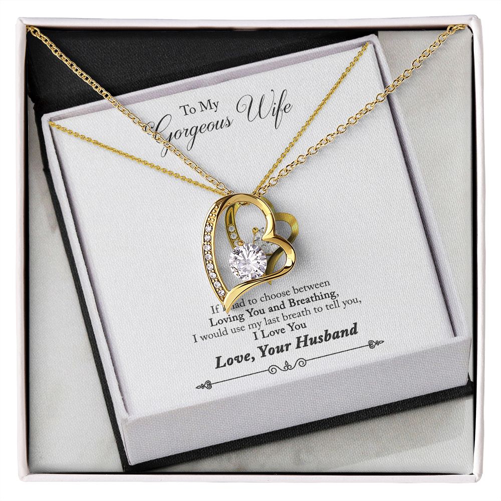 Gift For Wife - My Last Breath Love Heart Necklace