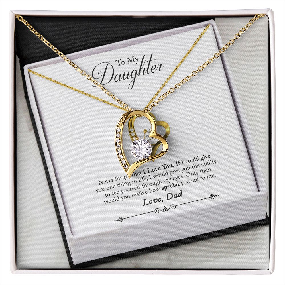 Gift For Daughter -  Gorgeous! I love You! Love Heart Necklace