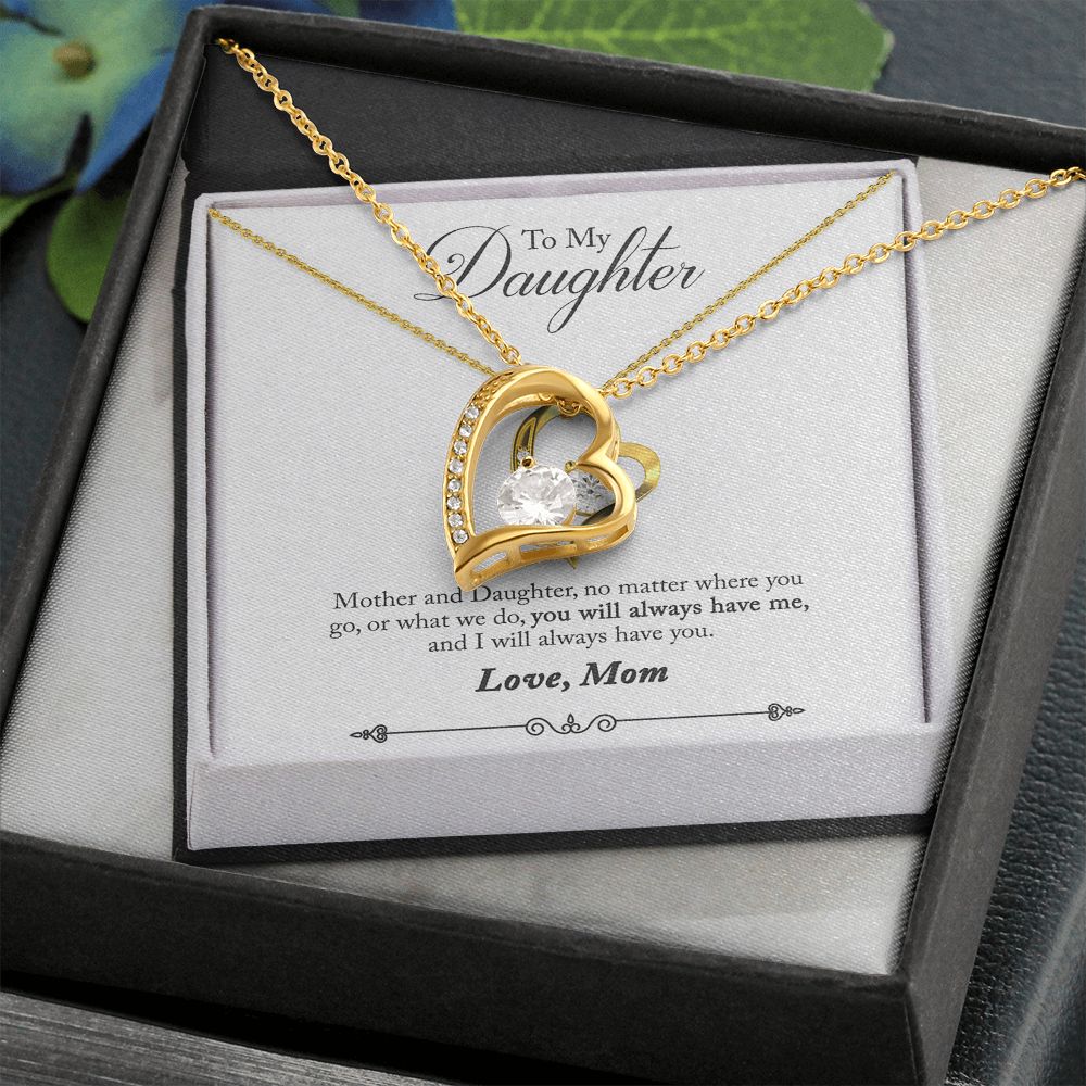 Gift For Daughter - Beautiful!    Always Love Heart Necklace